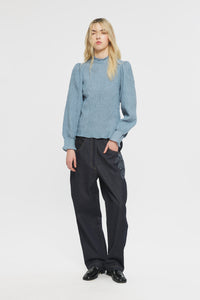Blouse smockée Angelie - Blue