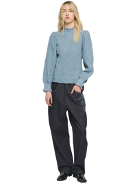 Blouse smockée Angelie - Blue
