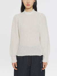 Blouse smockée Angelie - Cream