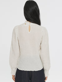 Blouse smockée Angelie - Cream