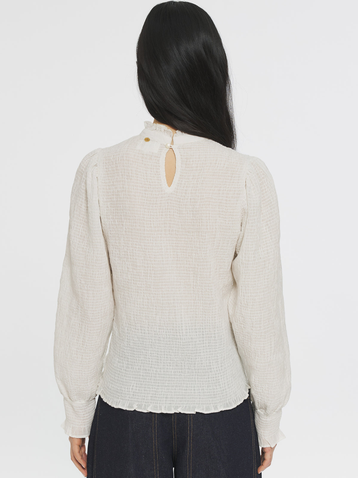 Blouse smockée Angelie - Cream
