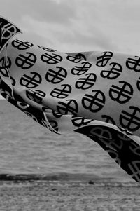 8qty NEW / BAHIA TOWEL - BEIGE MONOGRAM PRINT
