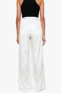 Carla Anine Bing x Helena Christensen silk high-waisted trousers - Ivory