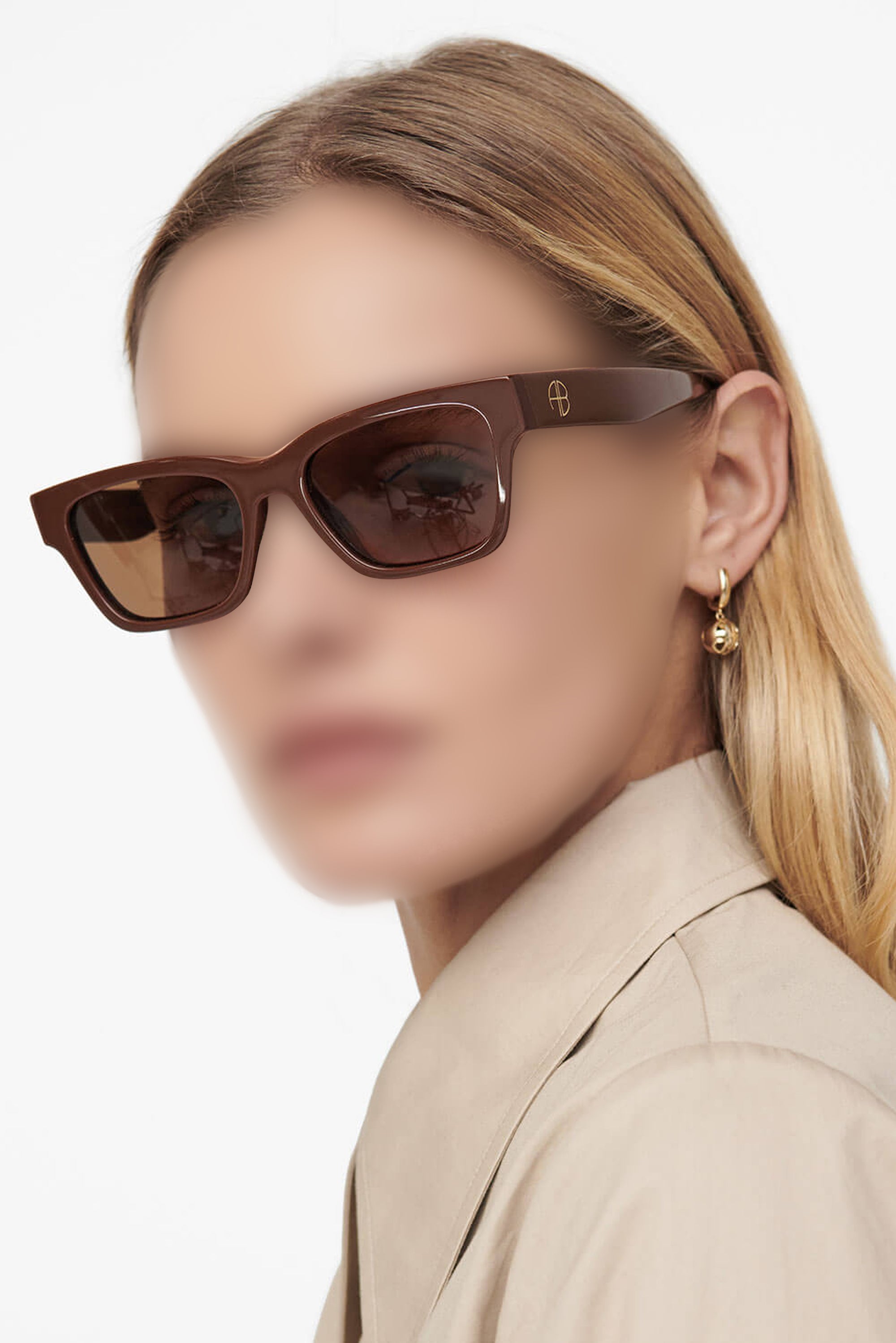 1qty NEW / DARIA SUNGLASSES - LIGHT BROWN