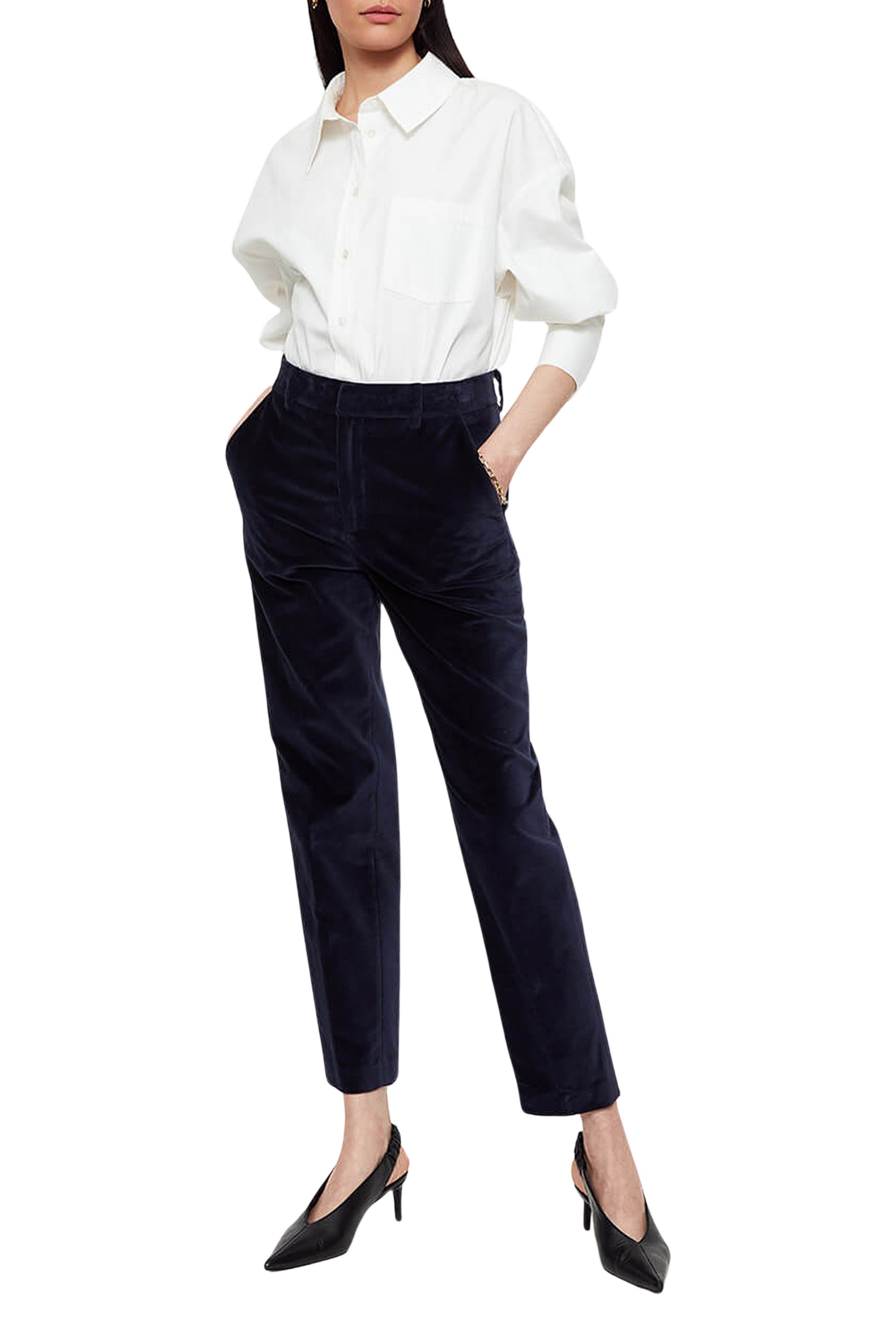 1qty NEW / ELLA VELVET TROUSERS - INK