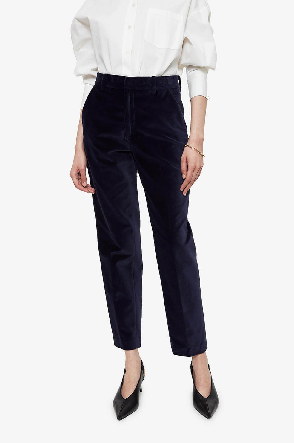 1qty NEW / ELLA VELVET TROUSERS - INK