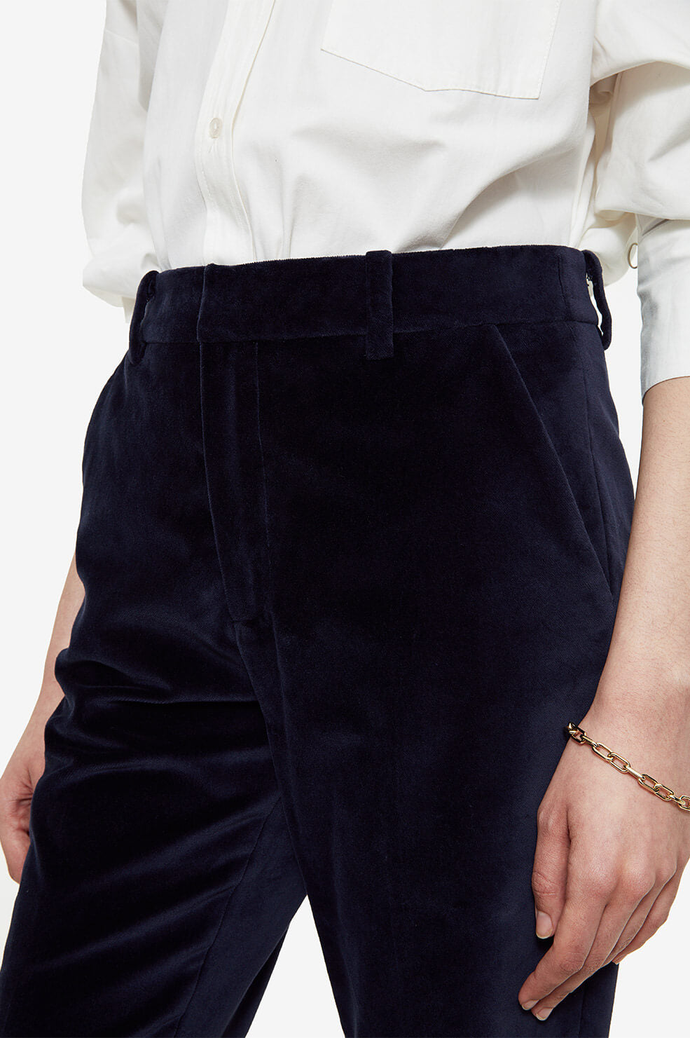 1qty NEW / ELLA VELVET TROUSERS - INK