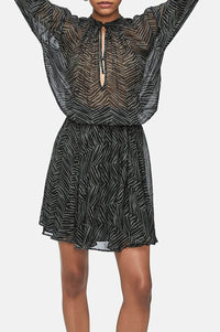 Robe mini Elliana en soie - Print
