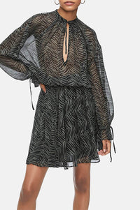 Robe mini Elliana en soie - Print