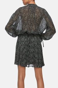 Robe mini Elliana en soie - Print