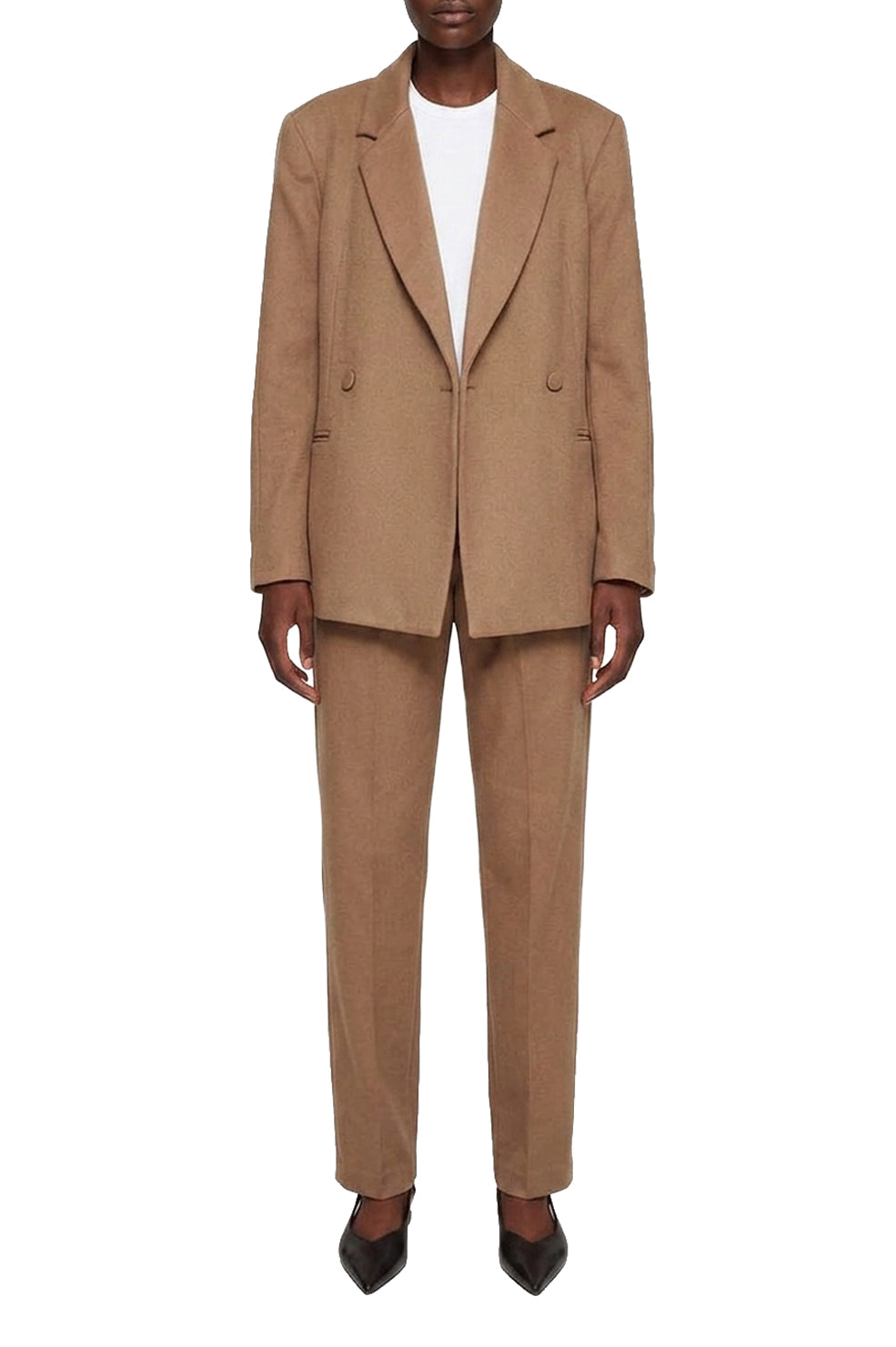 James mid-rise wool trousers - Brown