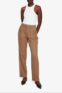 James mid-rise wool trousers - Brown
