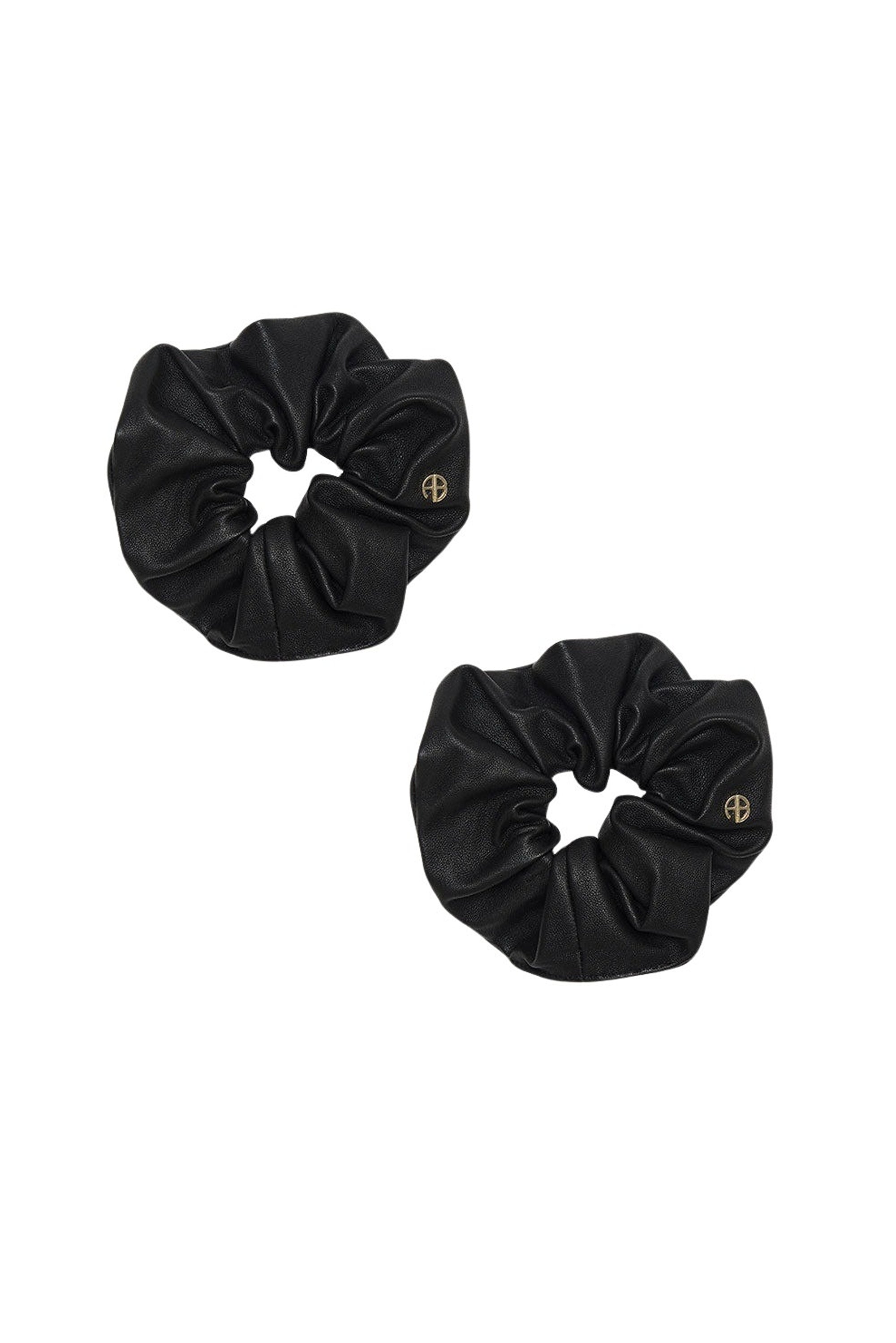 6qty NEW / LARGE GWINN SCRUNCHIE 2 PACK - BLACK
