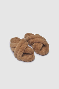 20qty NEW / LIZZIE SLIDES - CAMEL