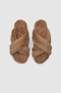20qty NEW / LIZZIE SLIDES - CAMEL