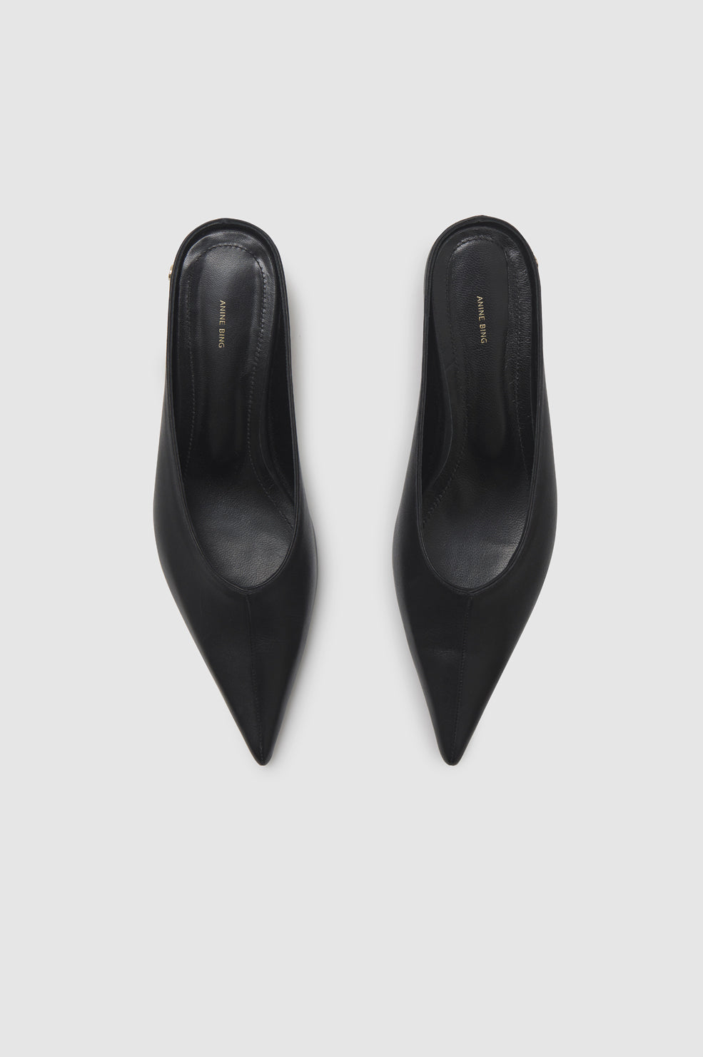 Mules à talons Rooney en cuir - Black