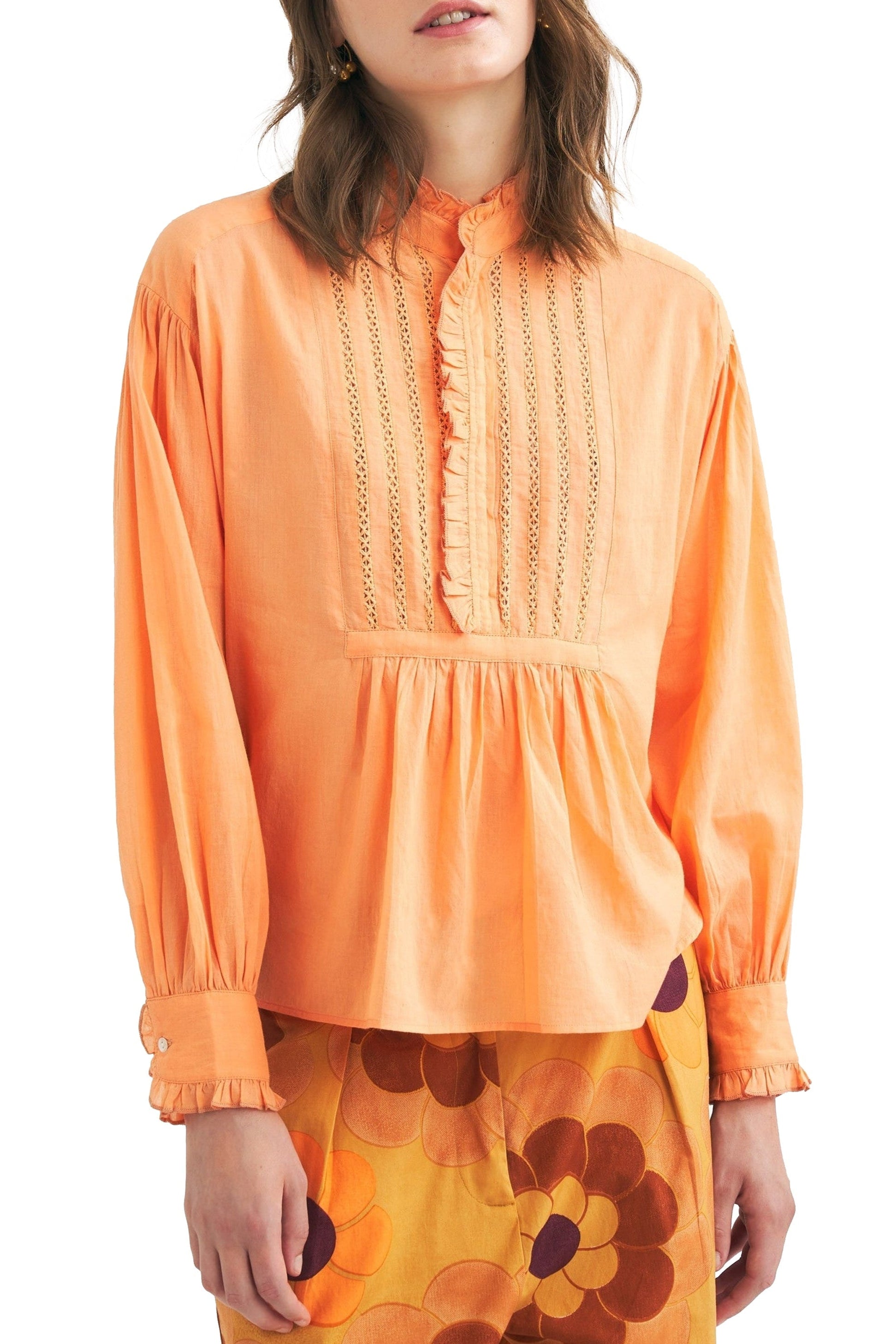 Victorian Anna blouse - Tangerine