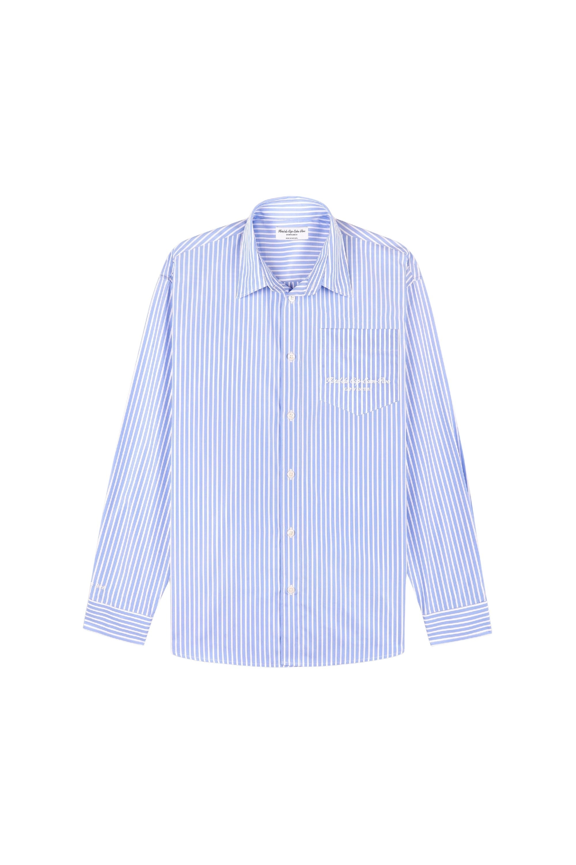 Chemise Eden Script oversize à rayures - Blue & White Stripe