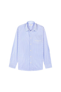 Chemise Eden Script oversize à rayures - Blue & White Stripe