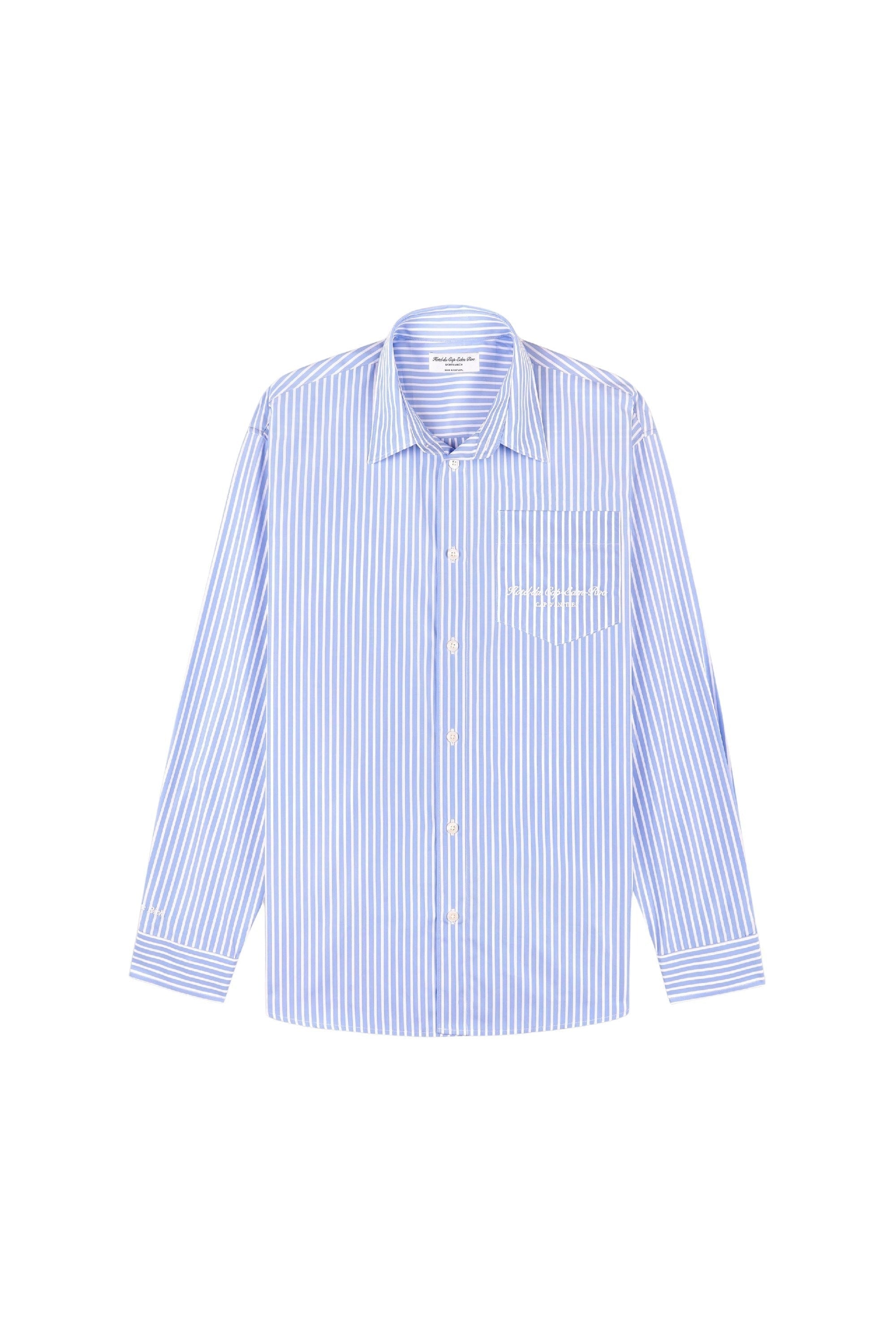 Chemise Eden Script oversize à rayures - Blue & White Stripe