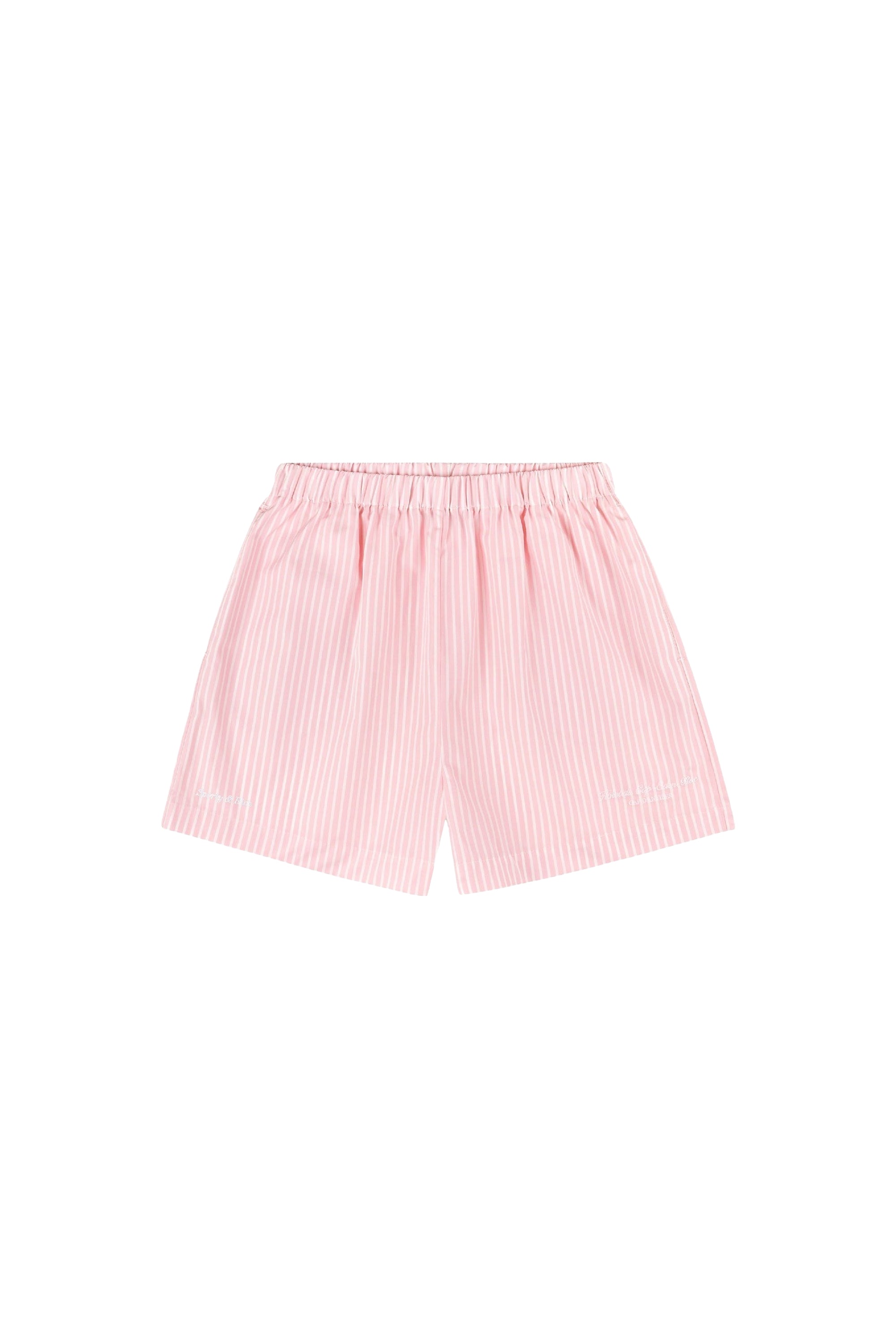 Short boxer Eden Script à rayures - Rose & Blanc