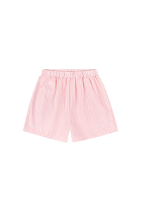 Short boxer Eden Script à rayures - Pink & White Stripe