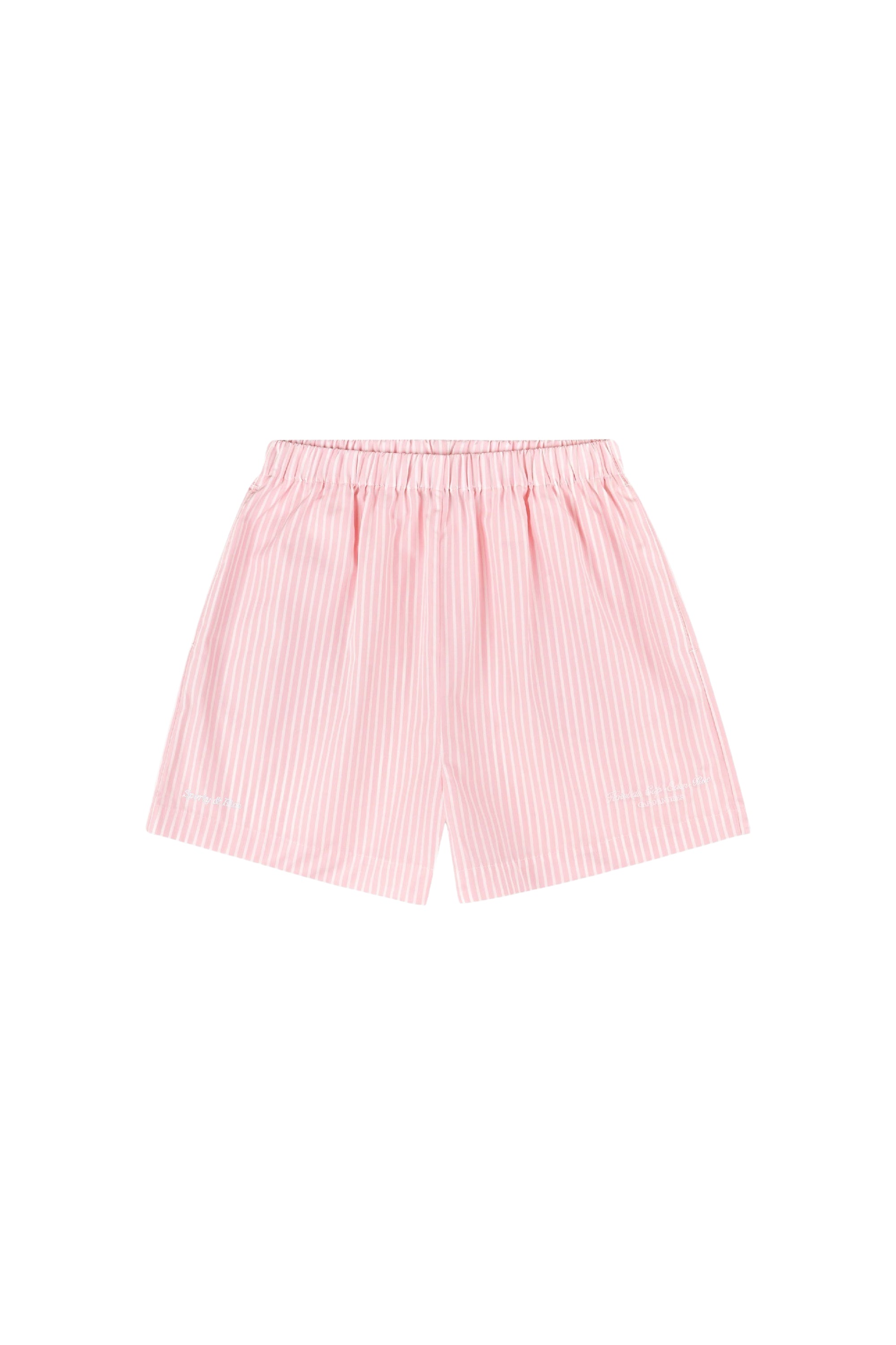 Short boxer Eden Script à rayures - Pink & White Stripe
