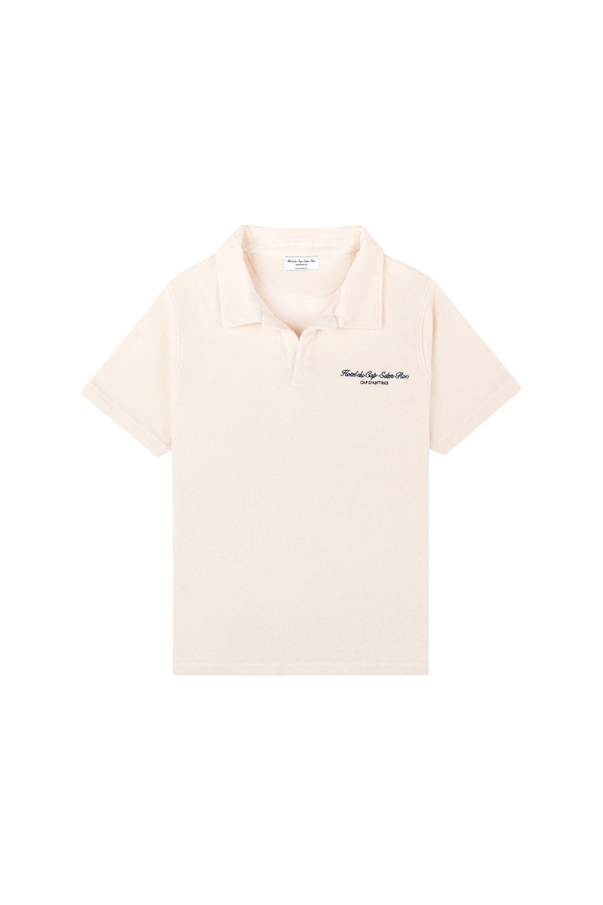 Polo Eden Script brodé en velours - Cream