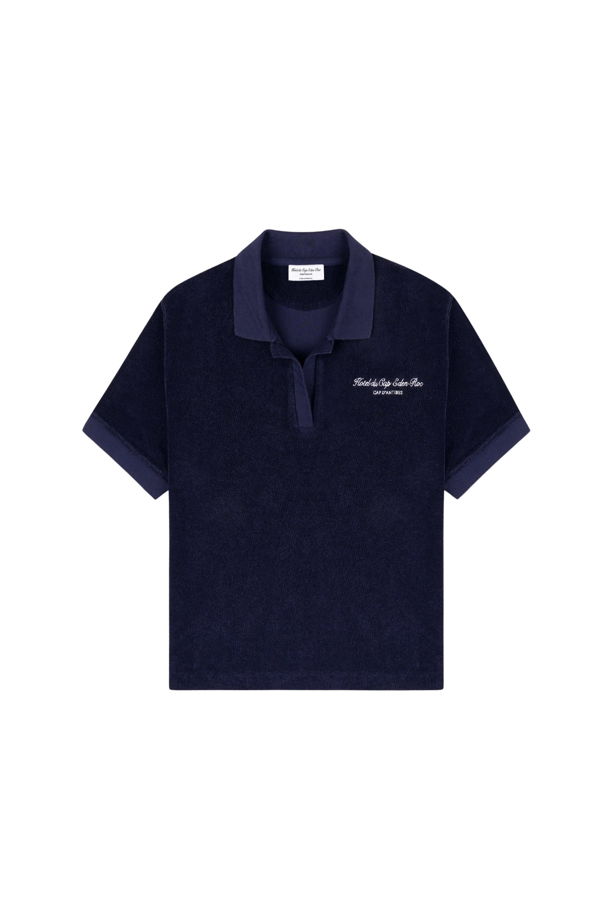 Polo Eden Script brodé en velours - Dark Navy