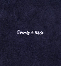 Eden Script Terry Polo Women - Navy & White
