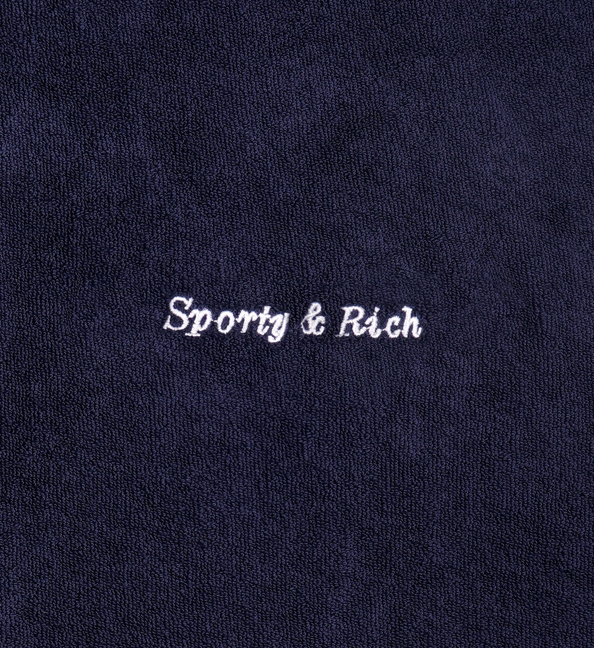 Eden Script Terry Polo Women - Navy & White