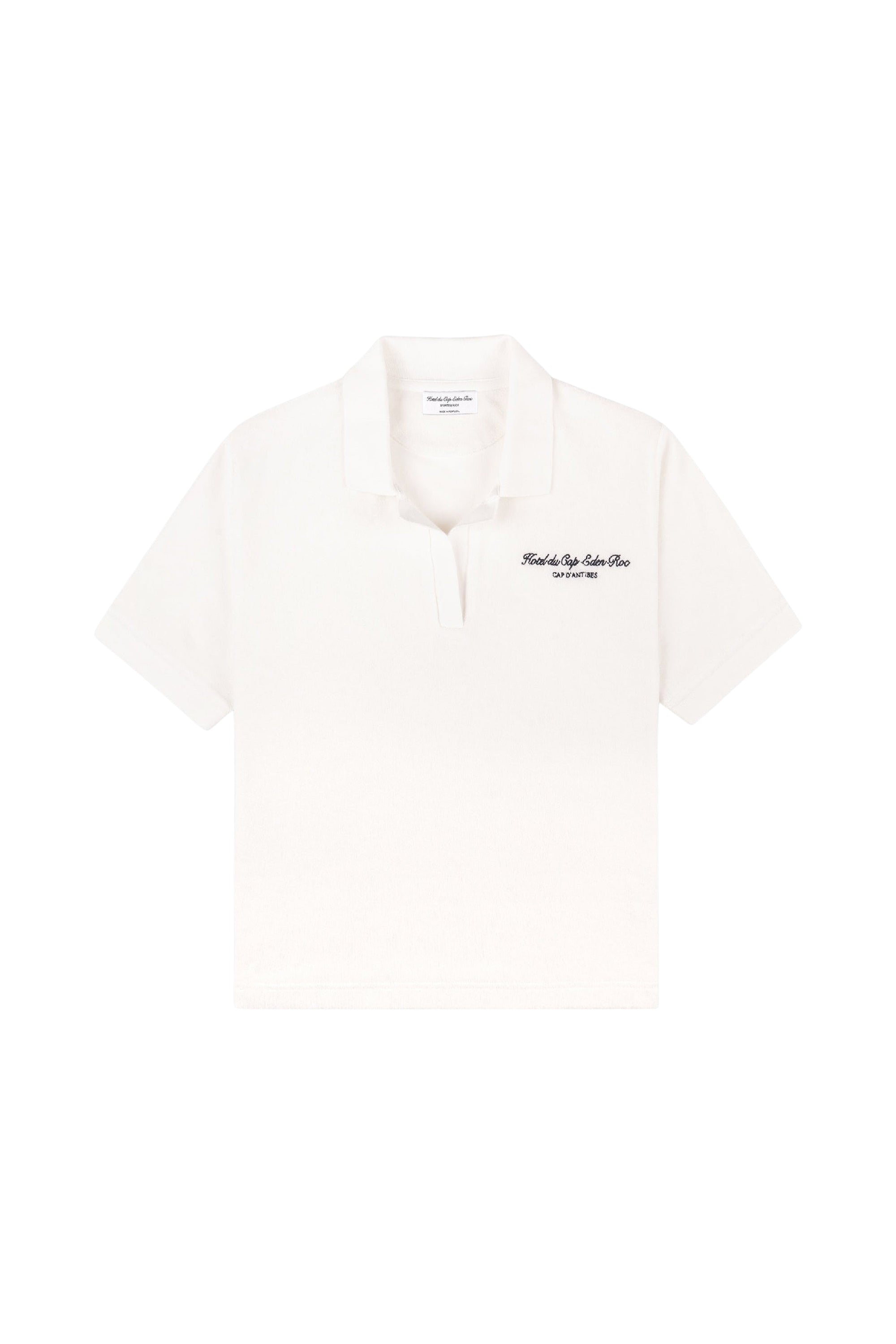 Polo Eden Script brodé en velours - White