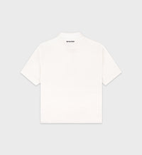 Polo Eden Script brodé en velours - White