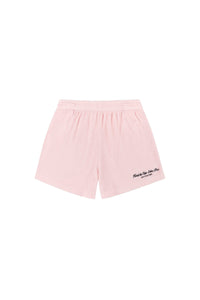 Short Eden Script en velours - Pink Dolphin