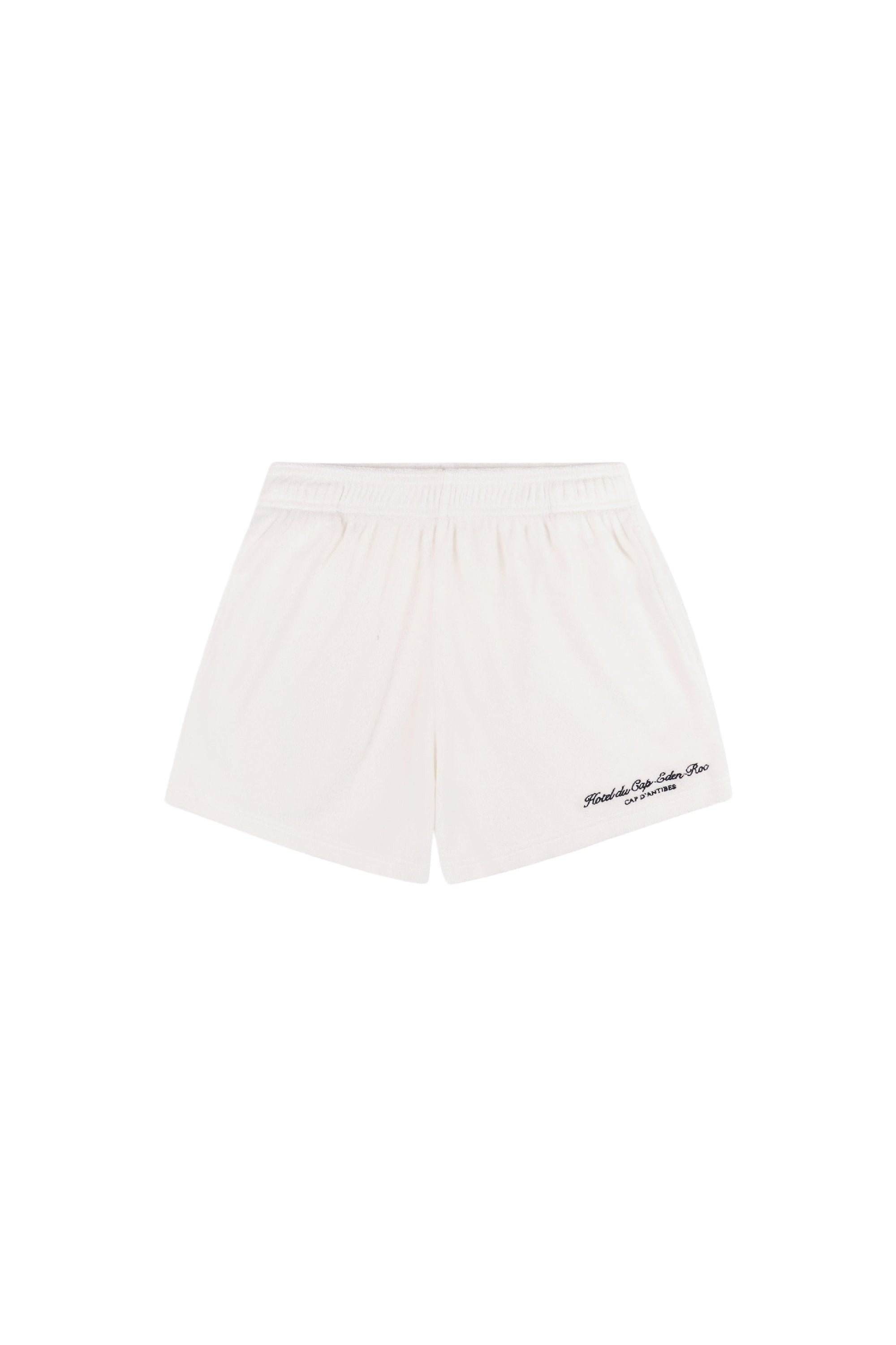 Short Eden Script en velours - White