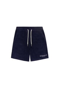 Eden Script Terry Short - Navy & White