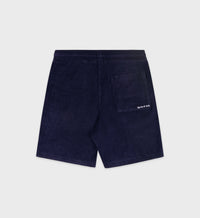 Eden Script Terry Short - Navy & White