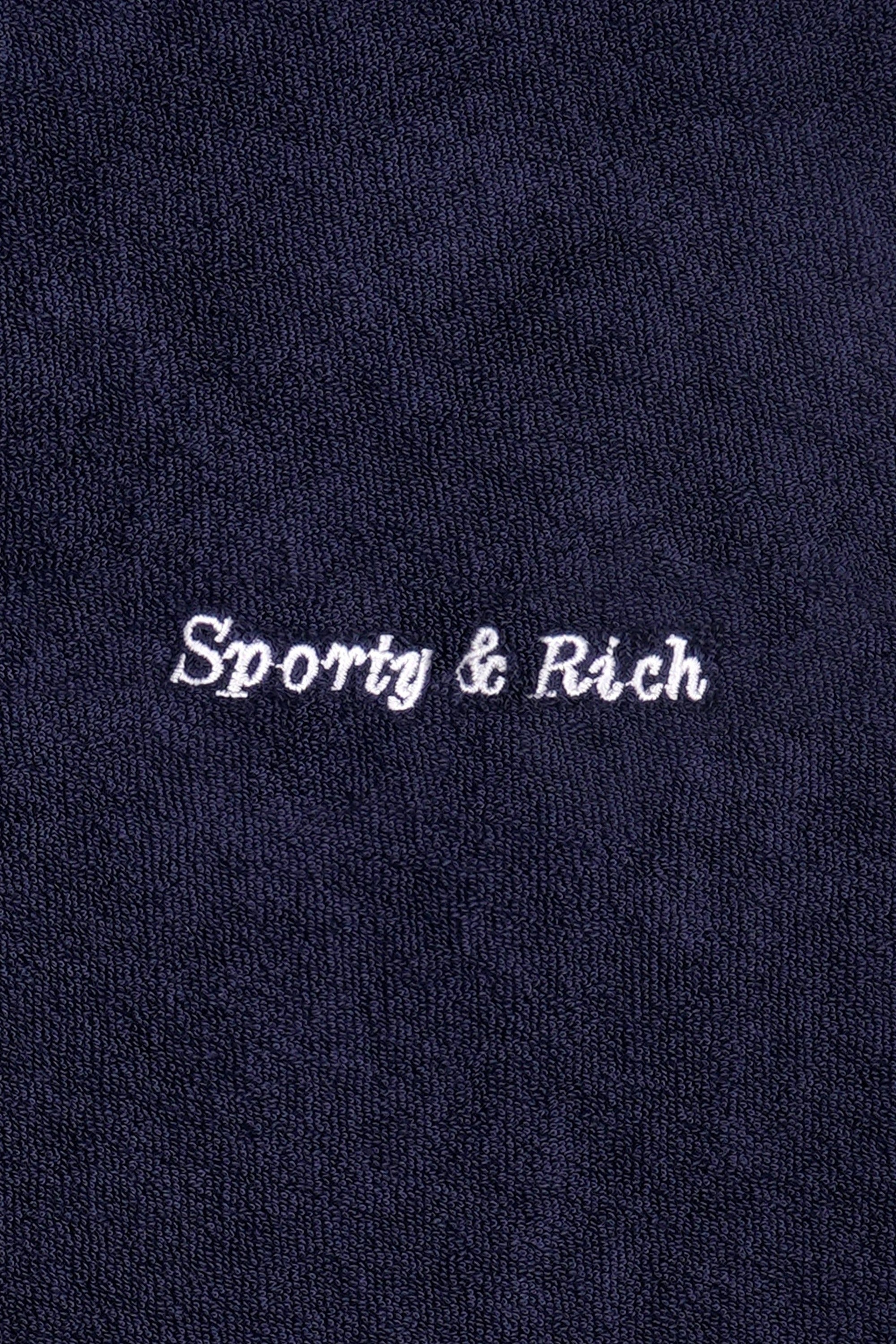 Eden Script Terry Short - Navy & White