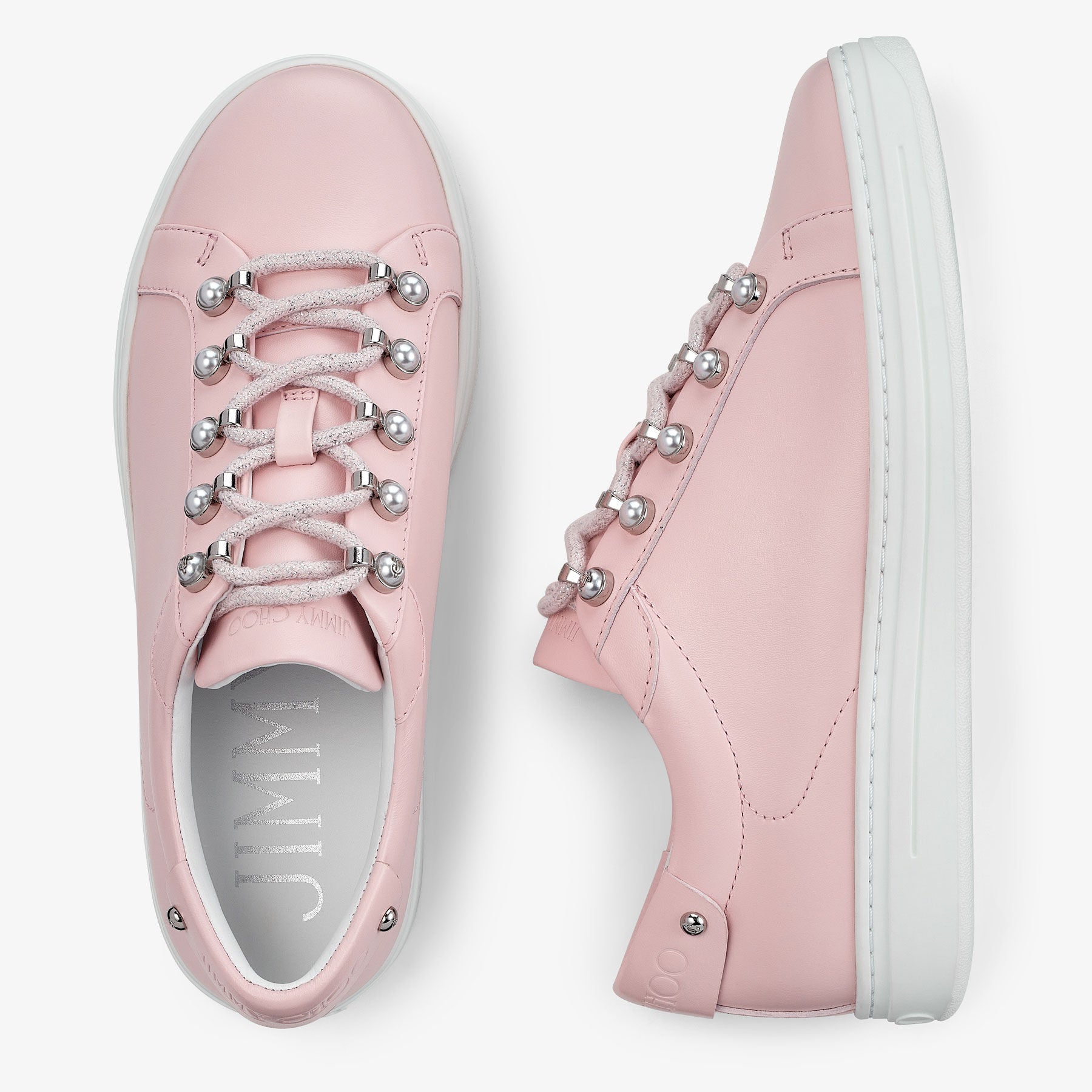 Sneakers Antibes à perles en cuir - Powder Pink