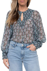 BLUE CASSY BLOUSE