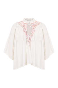 Blouse brodée Ayo - Cream