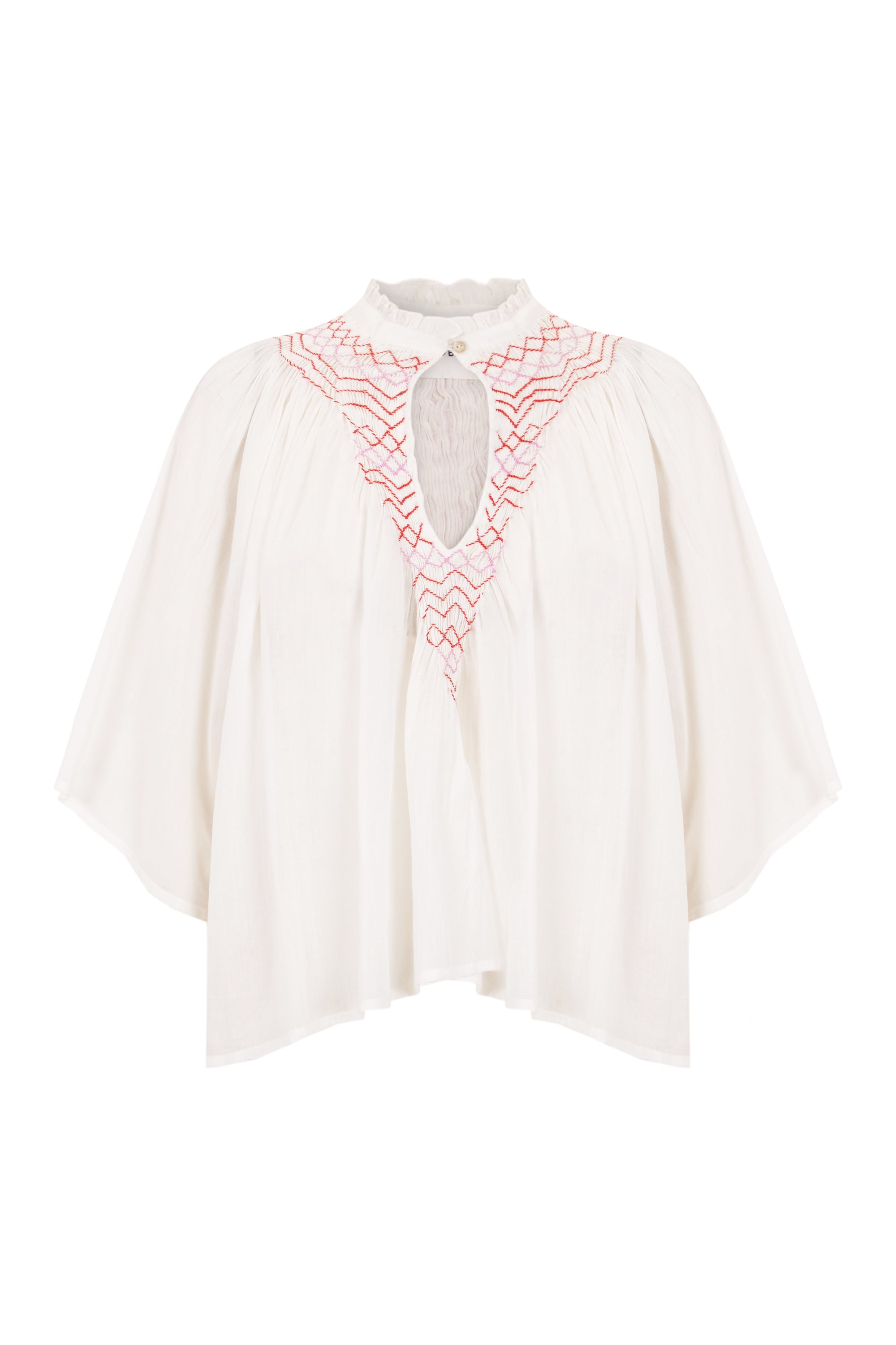 Blouse brodée Ayo - Cream