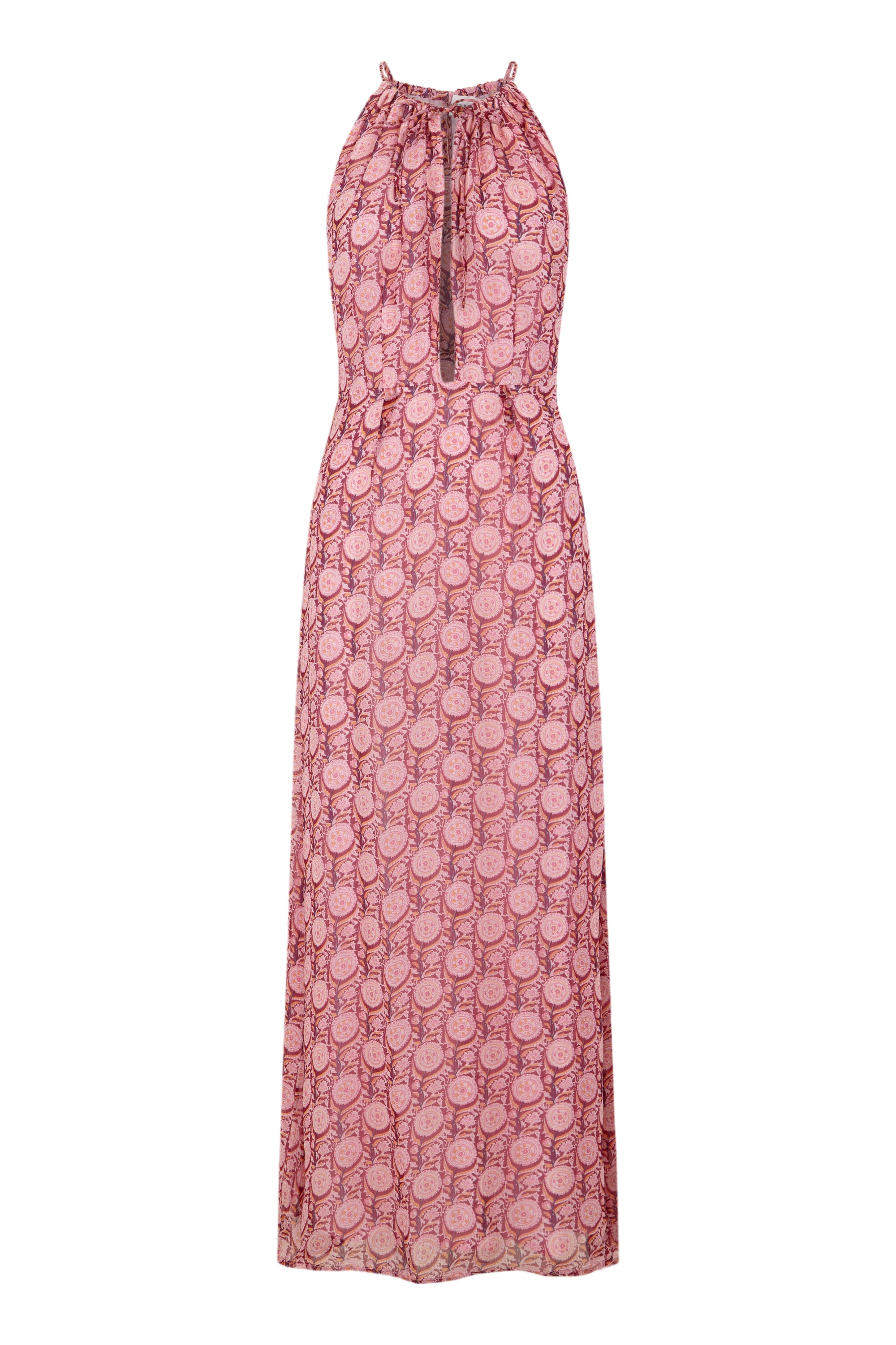 Robe longue imprimée Cassy - Pink