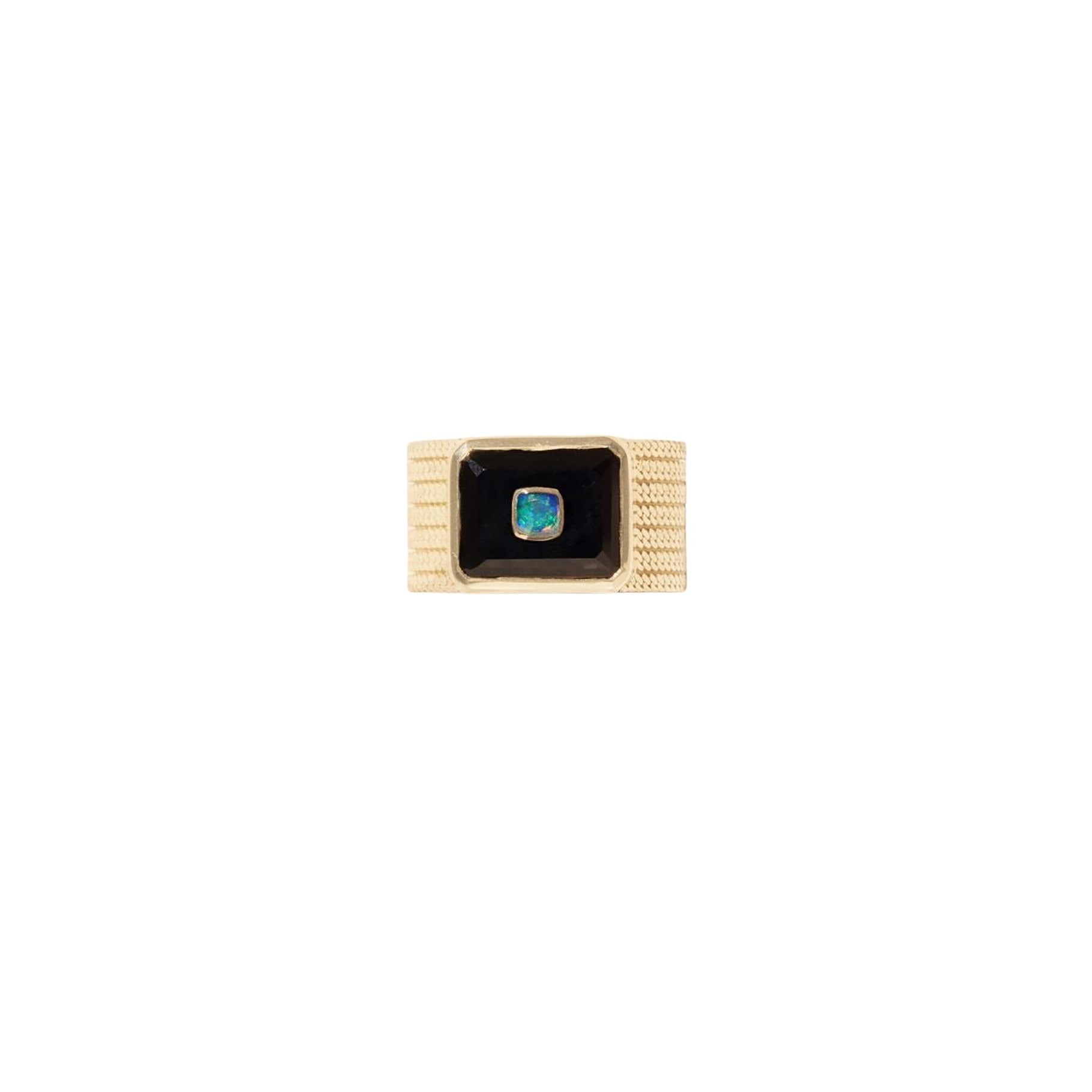 Bague Anton N°2 en or jaune - Black Onyx