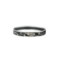Bracelet Mademoiselle en émail et plaqué au rhodium - Noir & or blanc