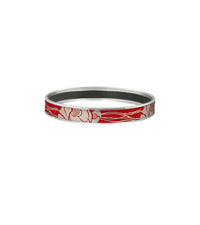 Bracelet Mademoiselle en émail et plaqué au rhodium - Rouge & or blanc
