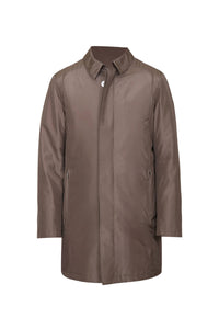 Manteau imperméable satiné en soie - Marron