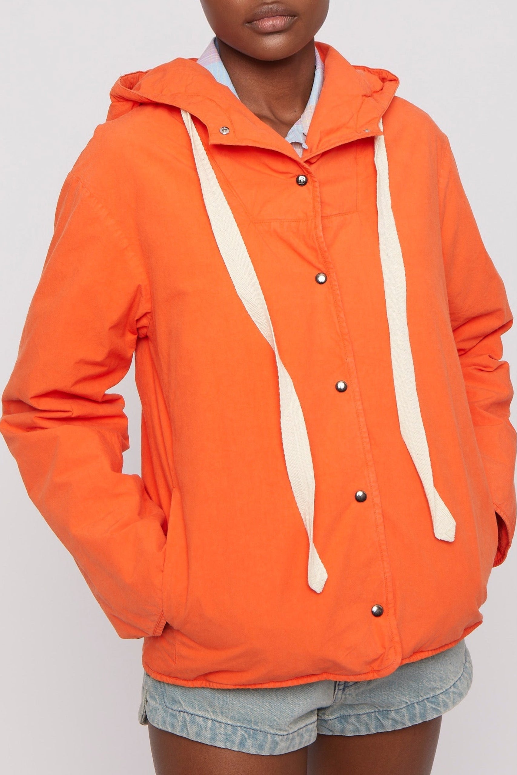 Veste courte Aoki à capuche - Orange