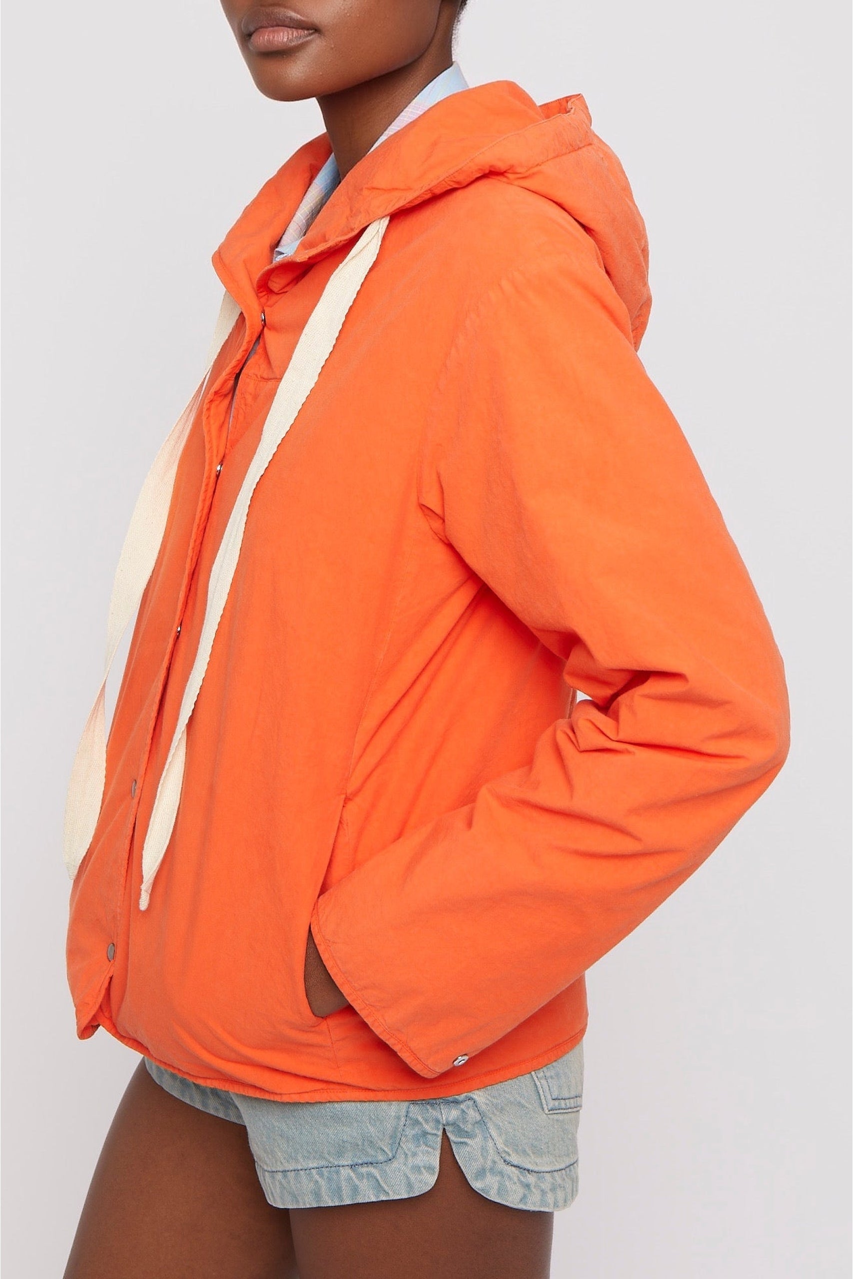 Veste courte Aoki à capuche - Orange