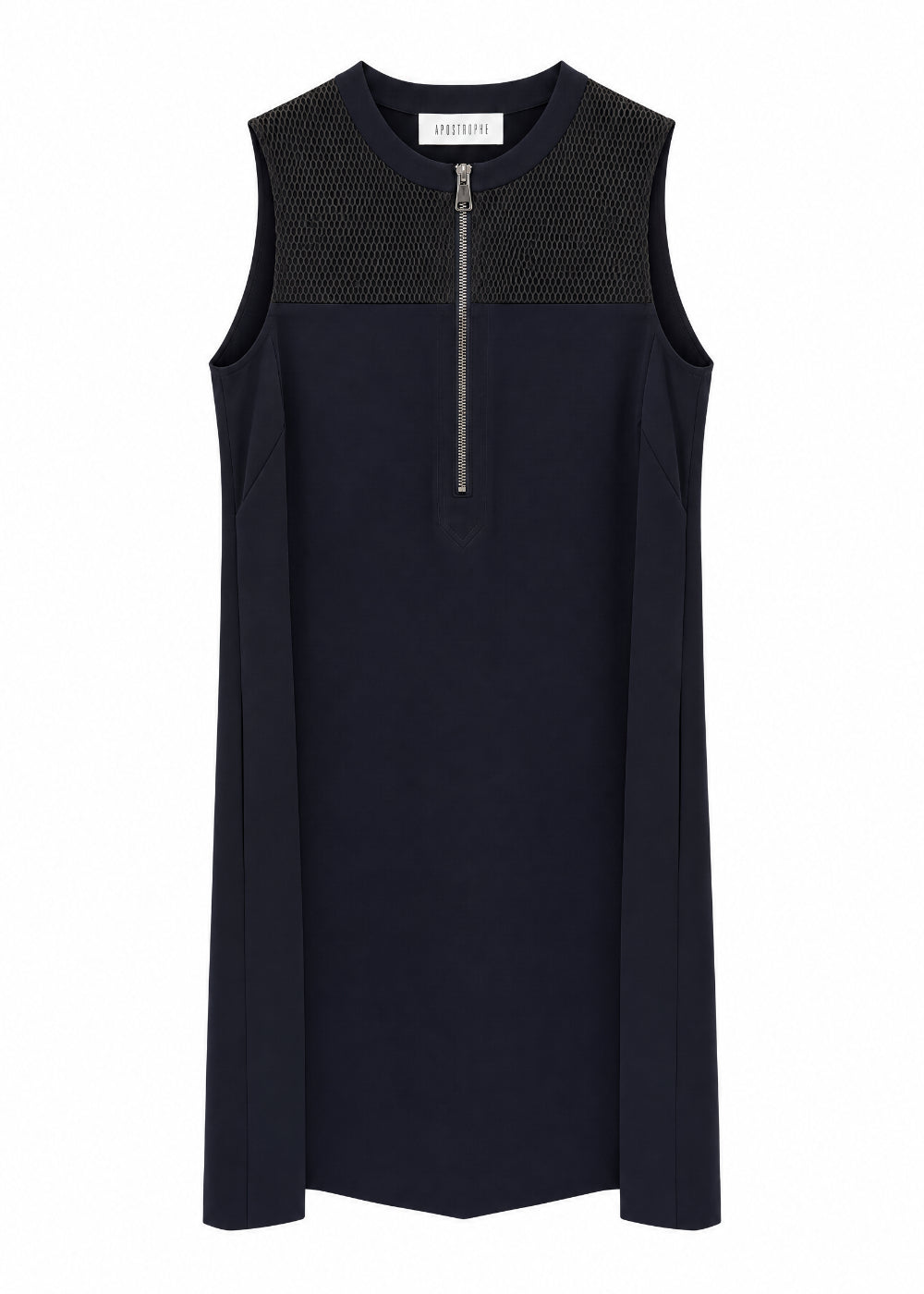 Robe avec resile et zip rond - Marine